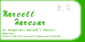 marcell harcsar business card